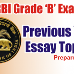 RBI Grade B Previous Year Essay Topics