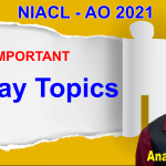 Important Essay Topics for NIACL AO