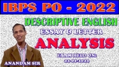 IBPS PO DESCRIPTIVE ENGLISH ESSAY AND LETTER ASKED