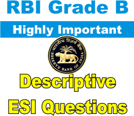 RBI, NABARD ESI Descriptive Questions Full Mocks